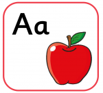 a for apple cartoon